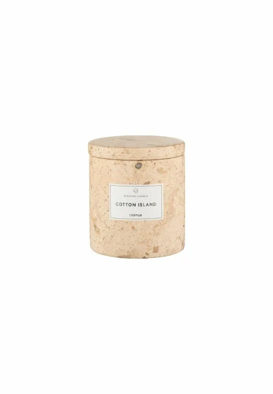 Frabli Doftljus S 8 cm Cotton Island Travertin