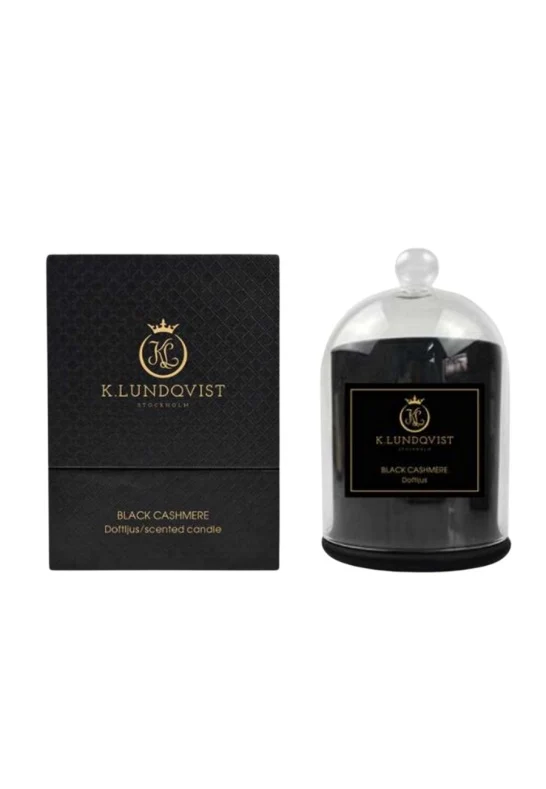 K. Lundqvist Doftljus med Glaskupa Black Cashmere