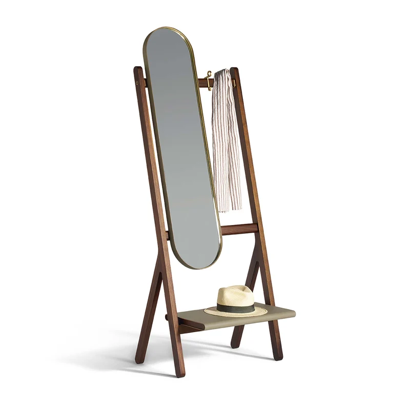 Standing Mirror with Hangers REN by Neri&Hu for Poltrona Frau
