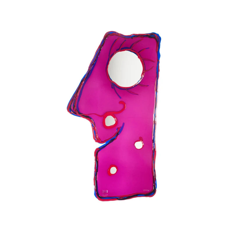 Resin Mirror LOOK AT ME Fuchsia by Gaetano Pesce for Corsi Design