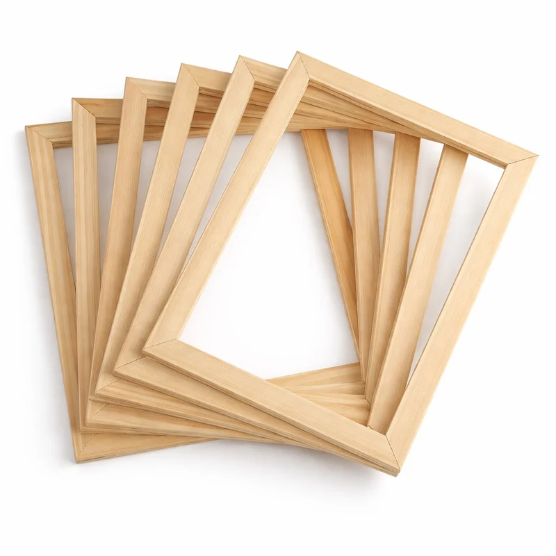 Set of 6 Wooden Frames for Mini Paintings | 6" x 8"