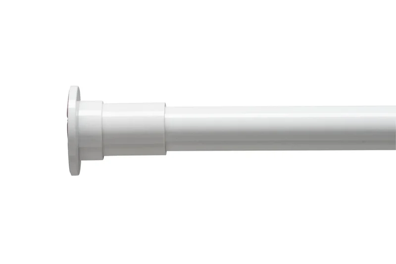 Forhængstang m/ sugekop hvid - maks 120 cm