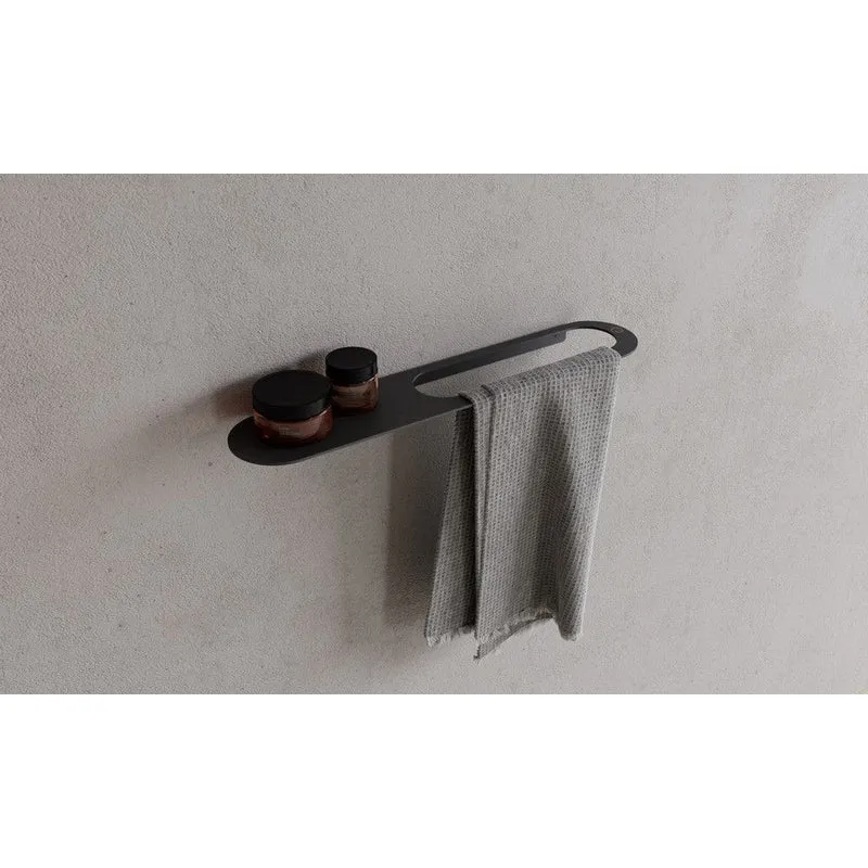 Copenhagen Bath Handdukshängare med Hylla Svart