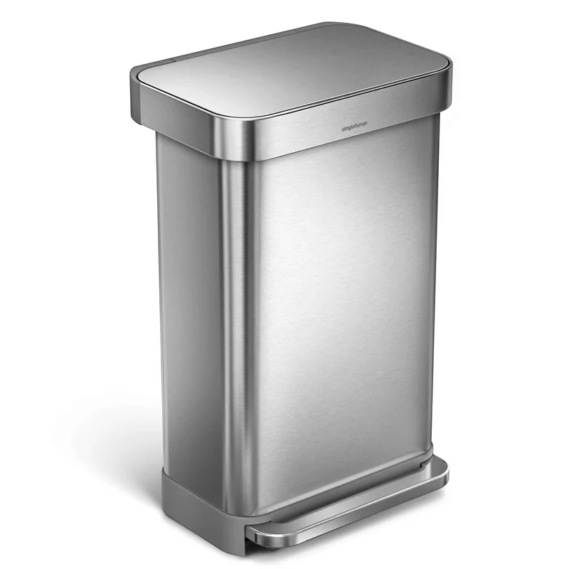 Rektangulær pedalspand 45 L.