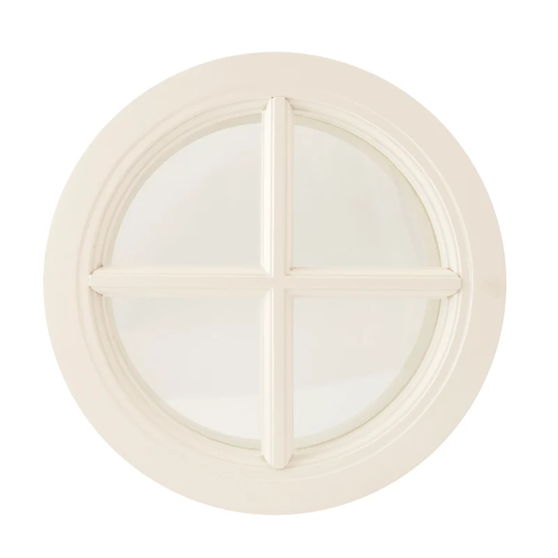 Runt fönster vitt Ø370 mm isolerglas D415