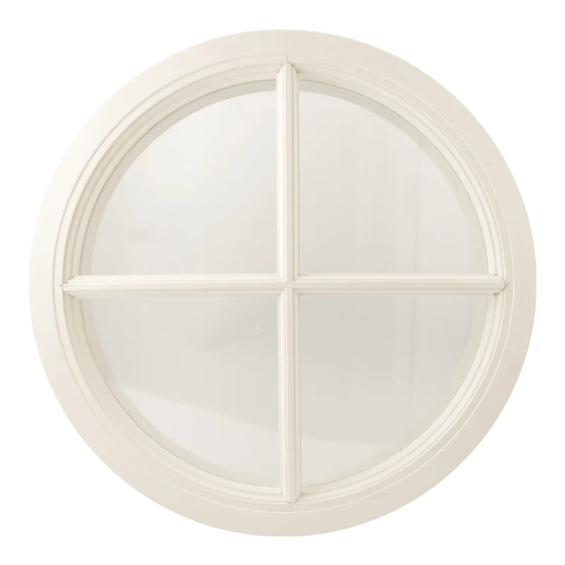 Runt fönster vitt Ø570 mm isolerglas D415