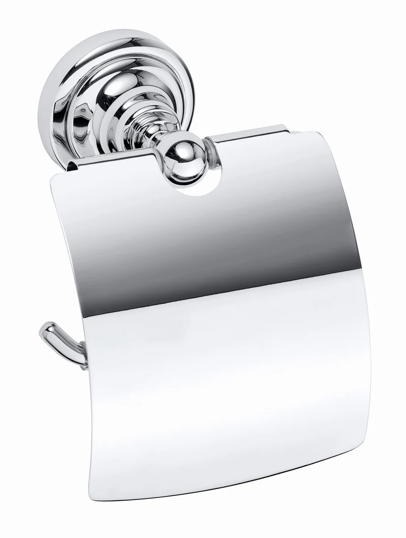 Toalettpappershållare Duschbyggarna CLASSIC KROM med Lock